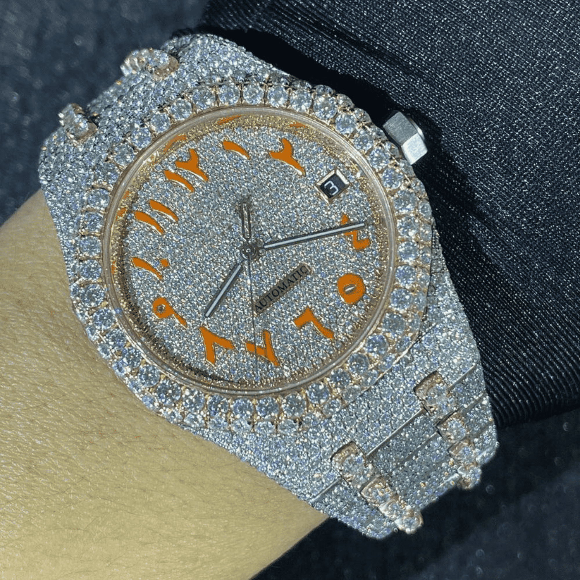 VVS1 Moissanite Watch with Diamond Tester Proof and Full Iced Luxury 2 VVS1 Moissanite Watch with Diamond Tester Proof and Full Iced Luxury - Image 2
