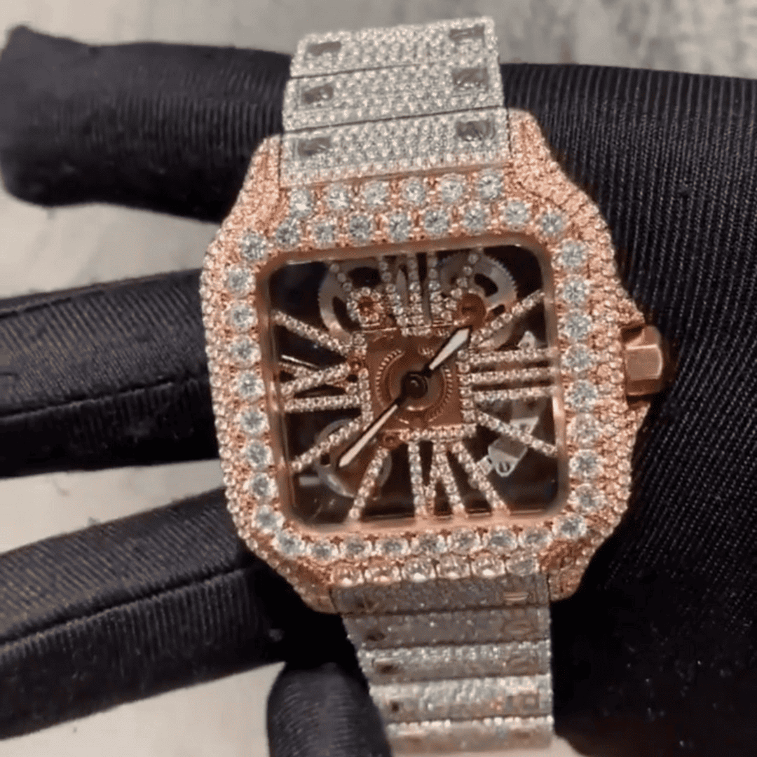 VVS Classic Moissanite Bust Down Automatic Watch 2 VVS Classic Moissanite Bust Down Automatic Watch - Image 2