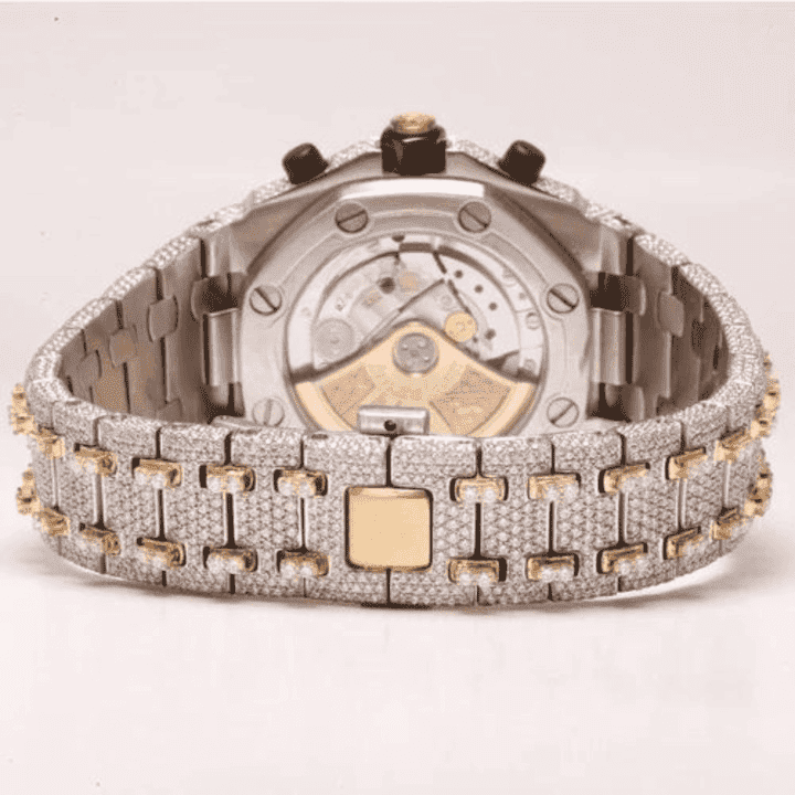 Moissanite Iced Out Watch with Stylish Dial 4 Moissanite Iced Out Watch with Stylish Dial - Image 4
