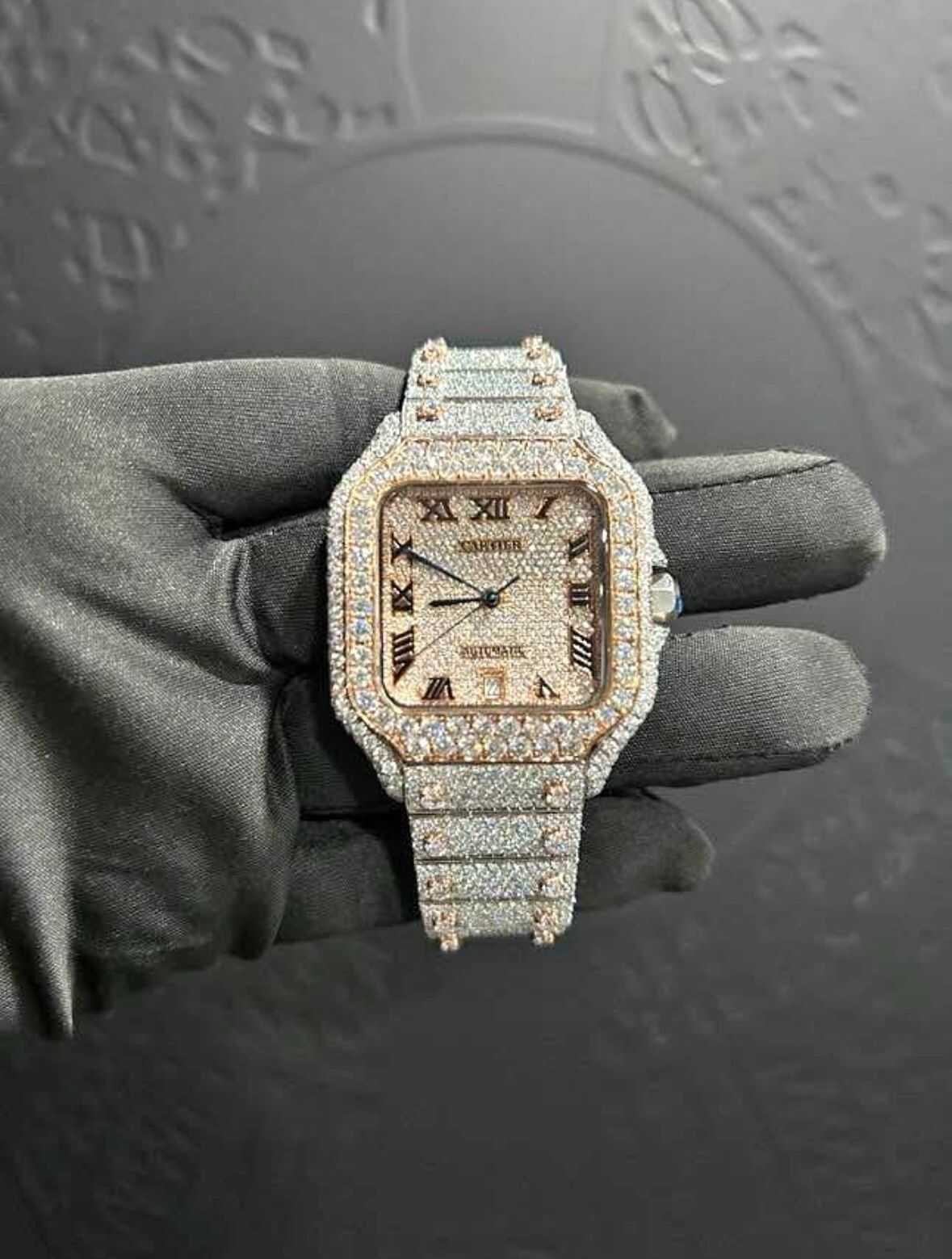 Iced Out Moissanite Watches with Modern Metal Band 1 Iced Out Moissanite Watches with Modern Metal Band
