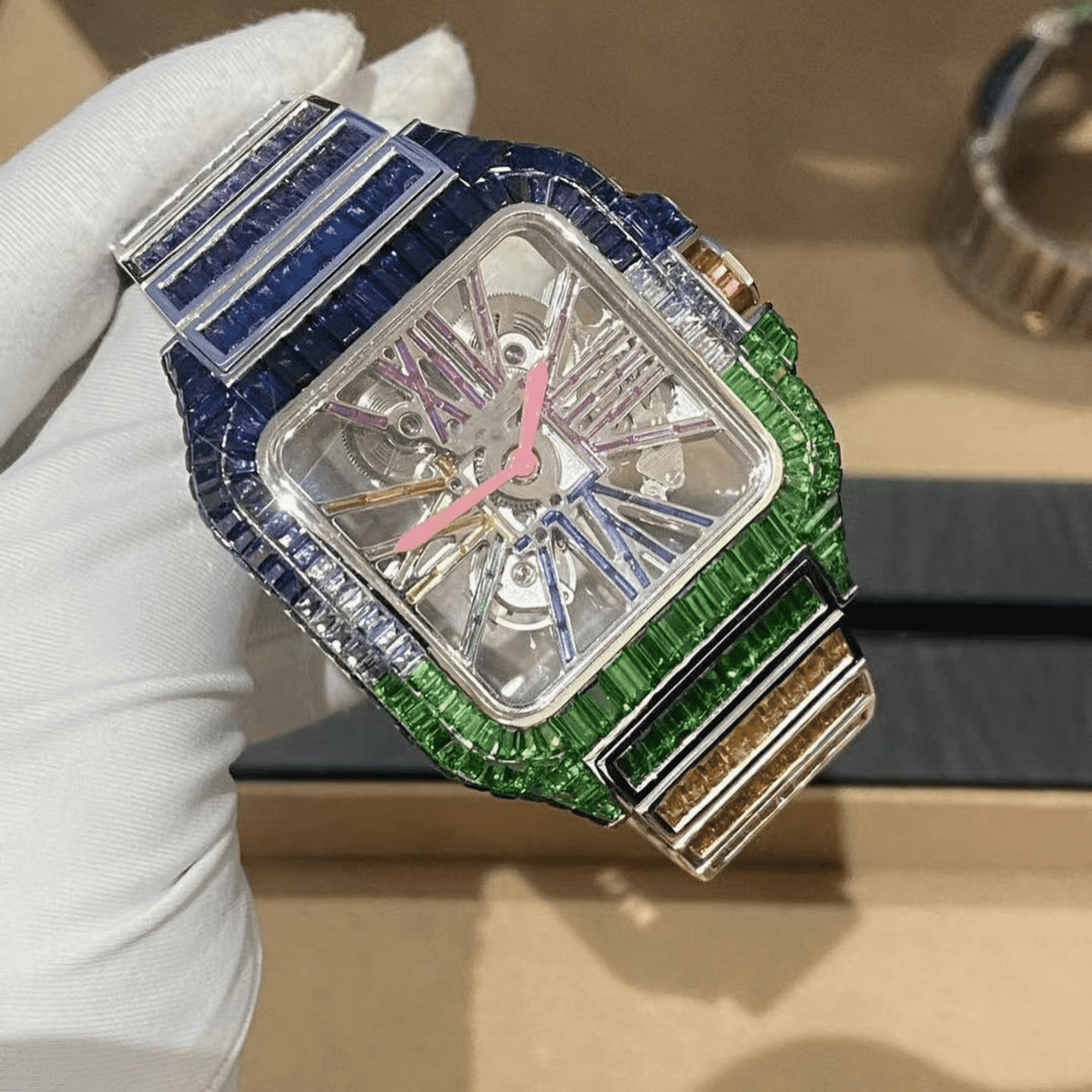 Premium Iced Out Moissanite Watch for Men’s Hip Hop Fashion 4 Premium Iced Out Moissanite Watch for Men’s Hip Hop Fashion - Image 4