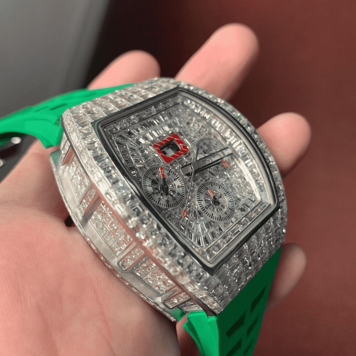 Men’s Moissanite Iced Out Watch with Flexible Silicone Band 5 Men’s Moissanite Iced Out Watch with Flexible Silicone Band - Image 5