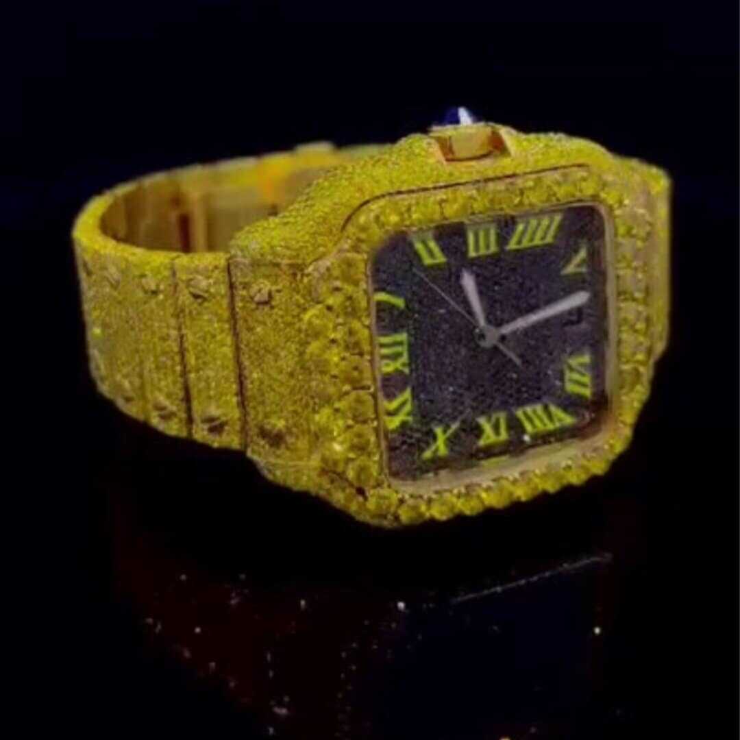 Moissanite Diamond Iced Out Automatic Watch For Men 3 Moissanite Diamond Iced Out Automatic Watch For Men - Image 3