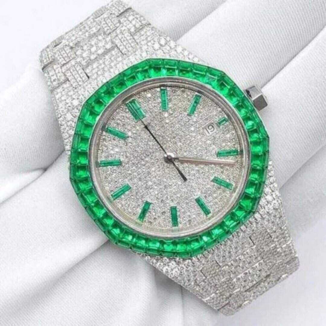 Moissanite Diamond Chronograph Watch for Daily Style 1 Moissanite Diamond Chronograph Watch for Daily Style