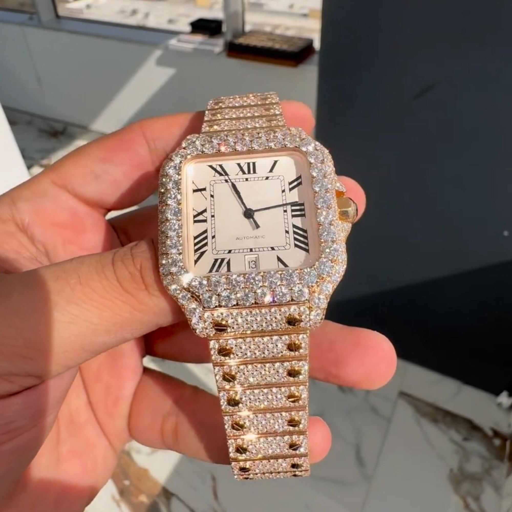 Iced Out Moissanite Watches with Full Stainless Steel Design 3 Iced Out Moissanite Watches with Full Stainless Steel Design - Image 3