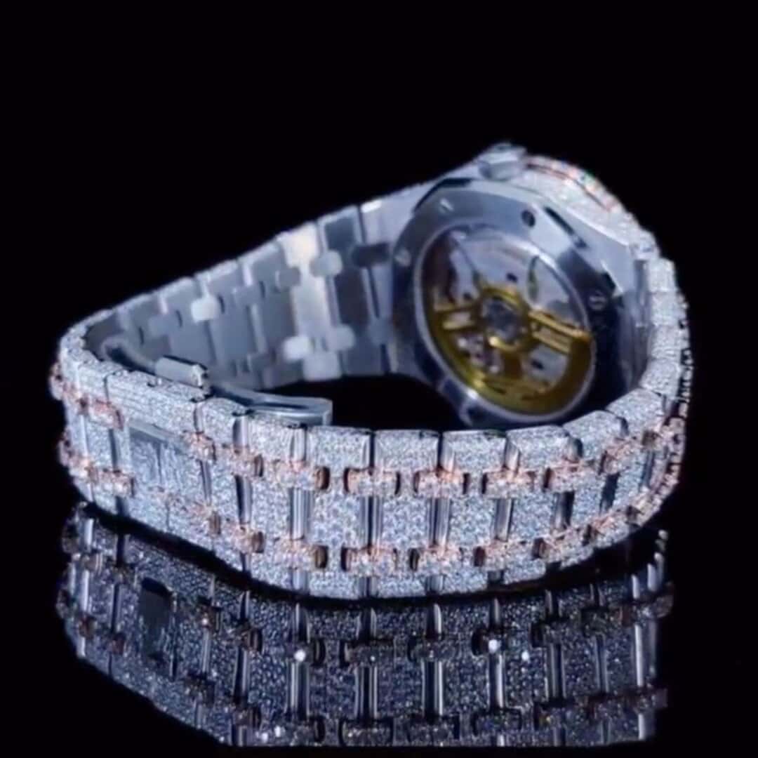 Women’s Moissanite Diamond Bust Down Watch 2 Women’s Moissanite Diamond Bust Down Watch - Image 2