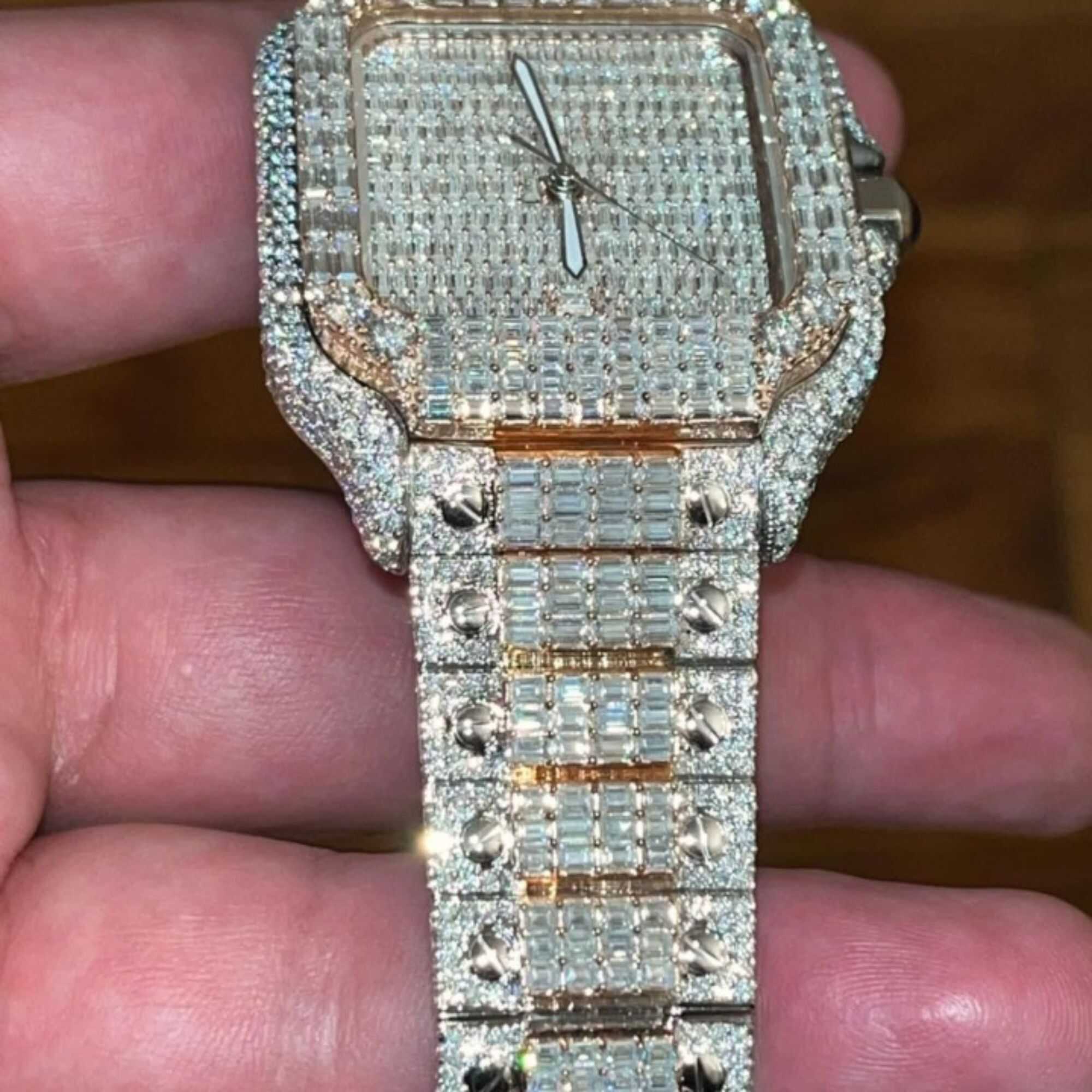 Iced Out Moissanite Watches with Sleek Dial for Men & Women 2 Iced Out Moissanite Watches with Sleek Dial for Men & Women - Image 2