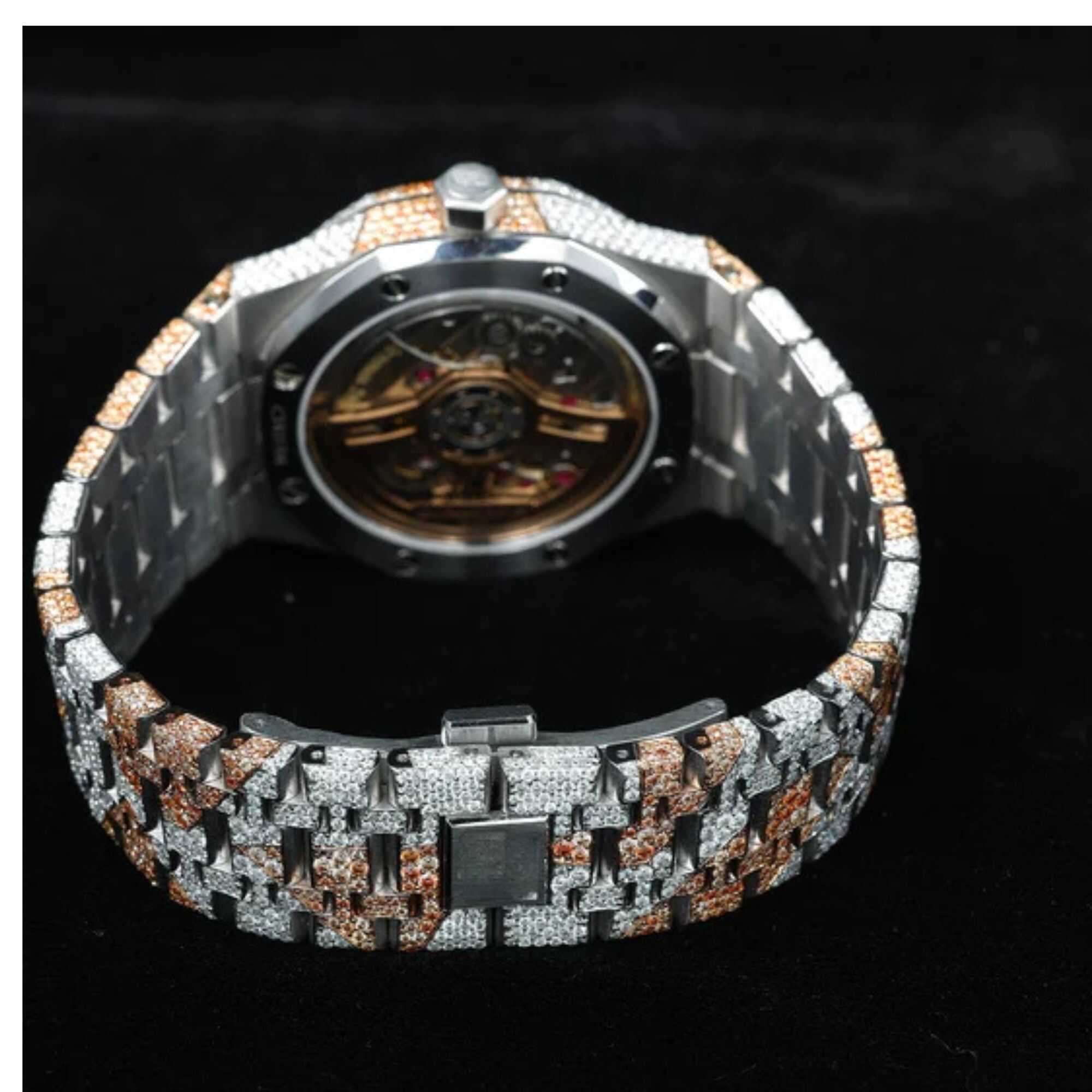 Iced Out Moissanite Watches with Minimalist Metal Bracelet 4 Iced Out Moissanite Watches with Minimalist Metal Bracelet - Image 4