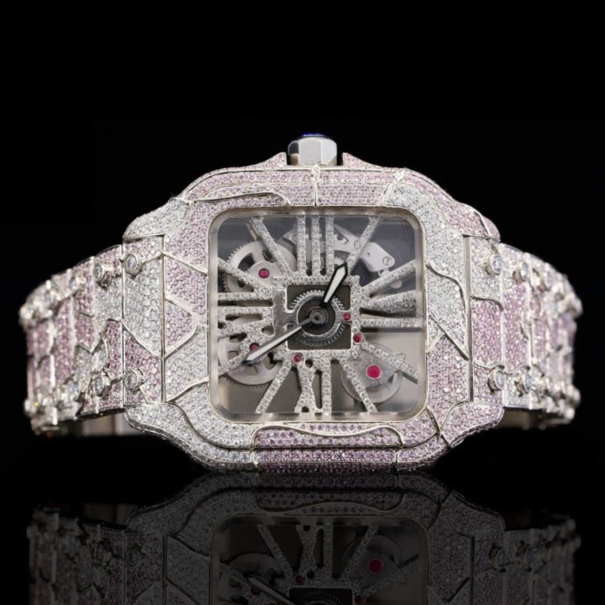 Elegant Moissanite Watches with Sleek Stainless Steel Strap 1 Elegant Moissanite Watches with Sleek Stainless Steel Strap