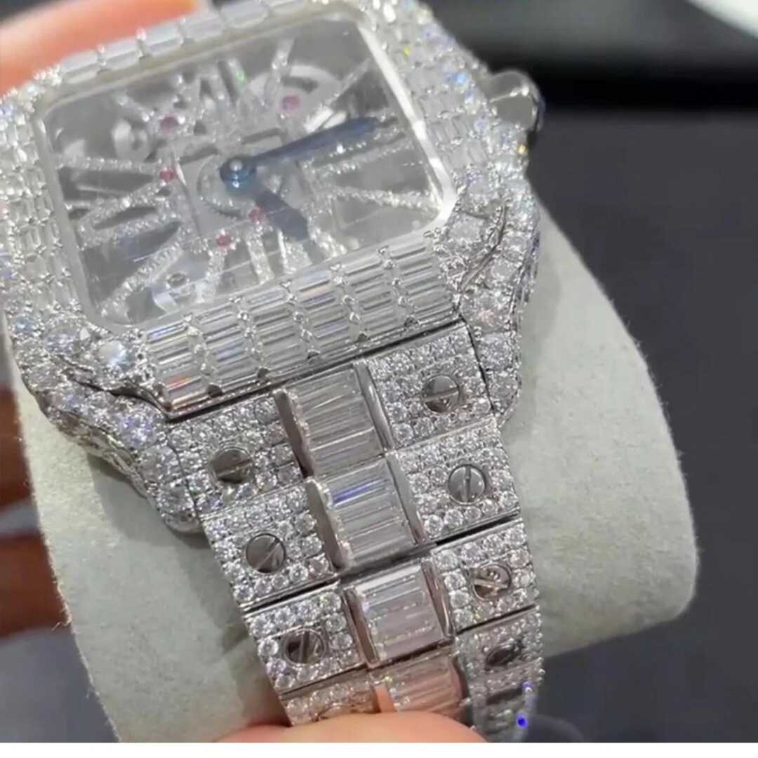 Bust Down Moissanite Watch with Premium Shine 7 Bust Down Moissanite Watch with Premium Shine - Image 7