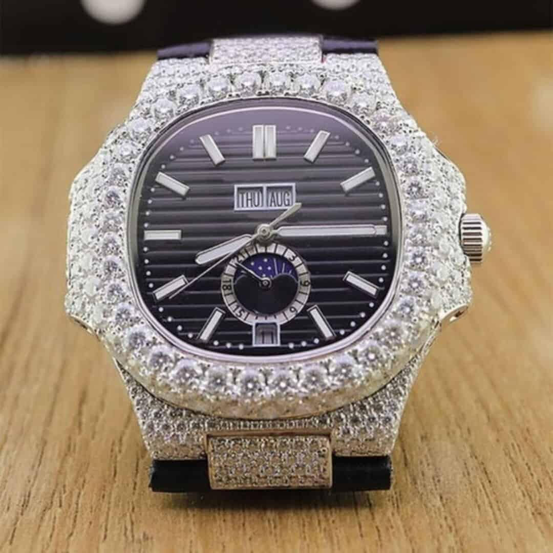 Bust Down VVS Moissanite Chronograph Watch for Men 8 Bust Down VVS Moissanite Chronograph Watch for Men - Image 8
