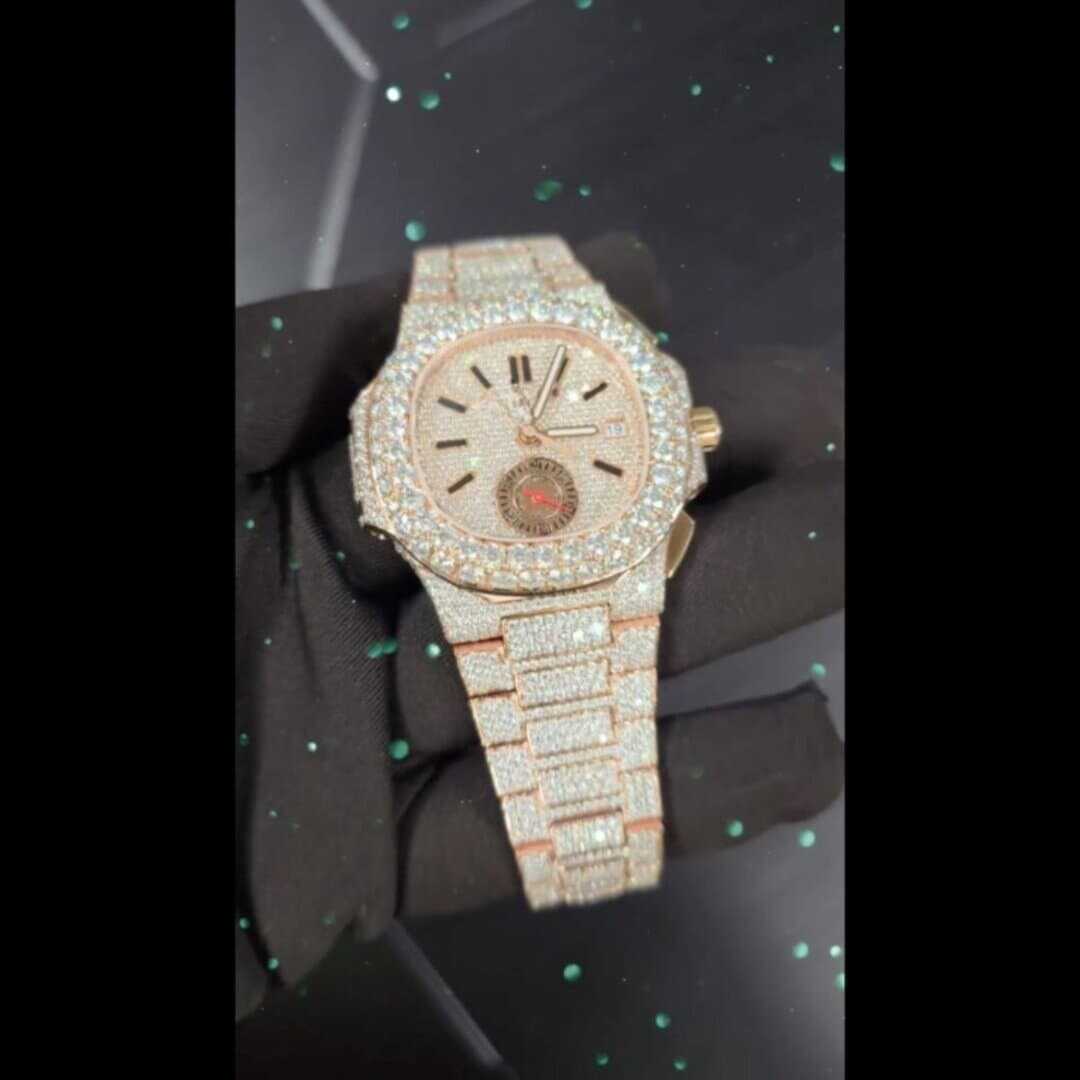 Ultimate Shine Iced Out Moissanite Watch for Men 4 Ultimate Shine Iced Out Moissanite Watch for Men - Image 4