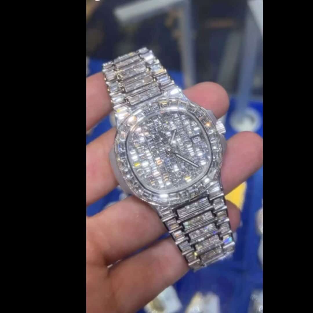 Elegant Bust Down Moissanite Watch for Everyday Style 1 Elegant Bust Down Moissanite Watch for Everyday Style