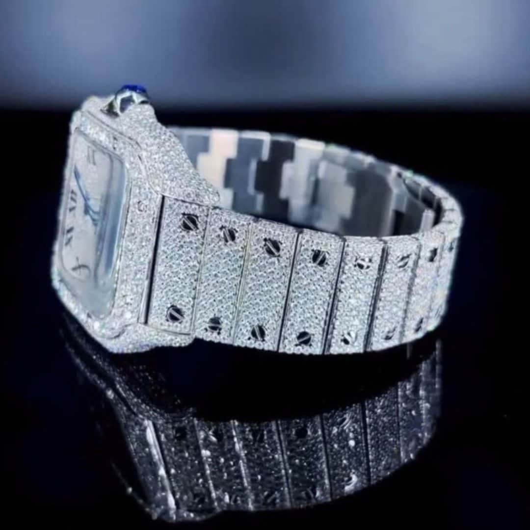 Luxury Fully Iced Moissanite Watch 5 Luxury Fully Iced Moissanite Watch - Image 5