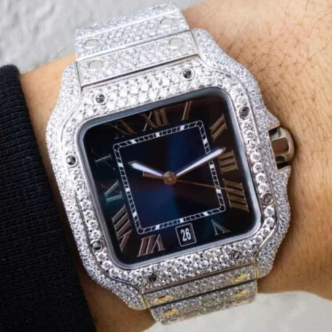 Luxury Moissanite Watch with Brilliant Iced Shine 2 Luxury Moissanite Watch with Brilliant Iced Shine - Image 2