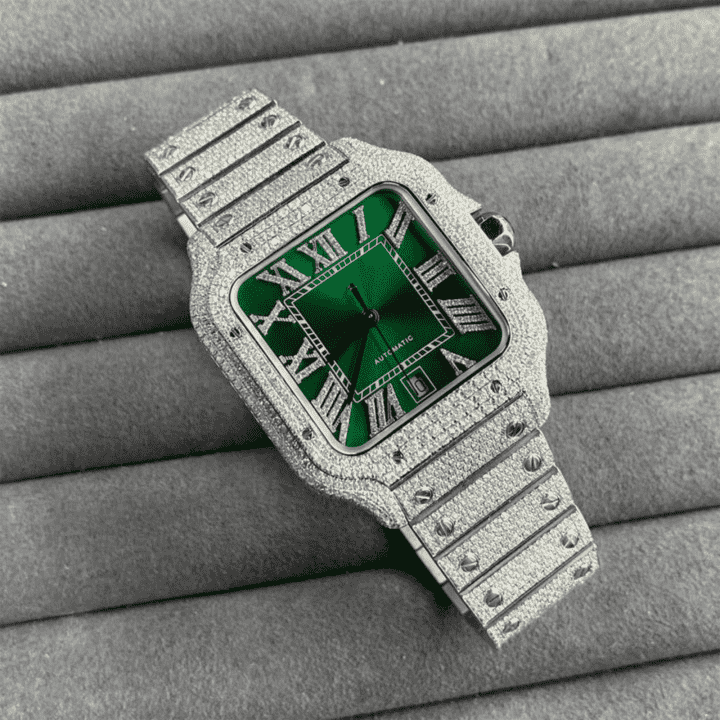 Stainless Steel Bust Down VVS Moissanite Watch for Women 2 Stainless Steel Bust Down VVS Moissanite Watch for Women - Image 2