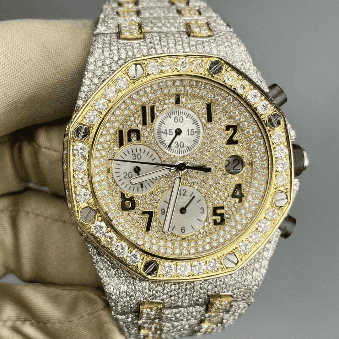 Iced Out Diamond Moissanite Watch 6 Iced Out Diamond Moissanite Watch - Image 6