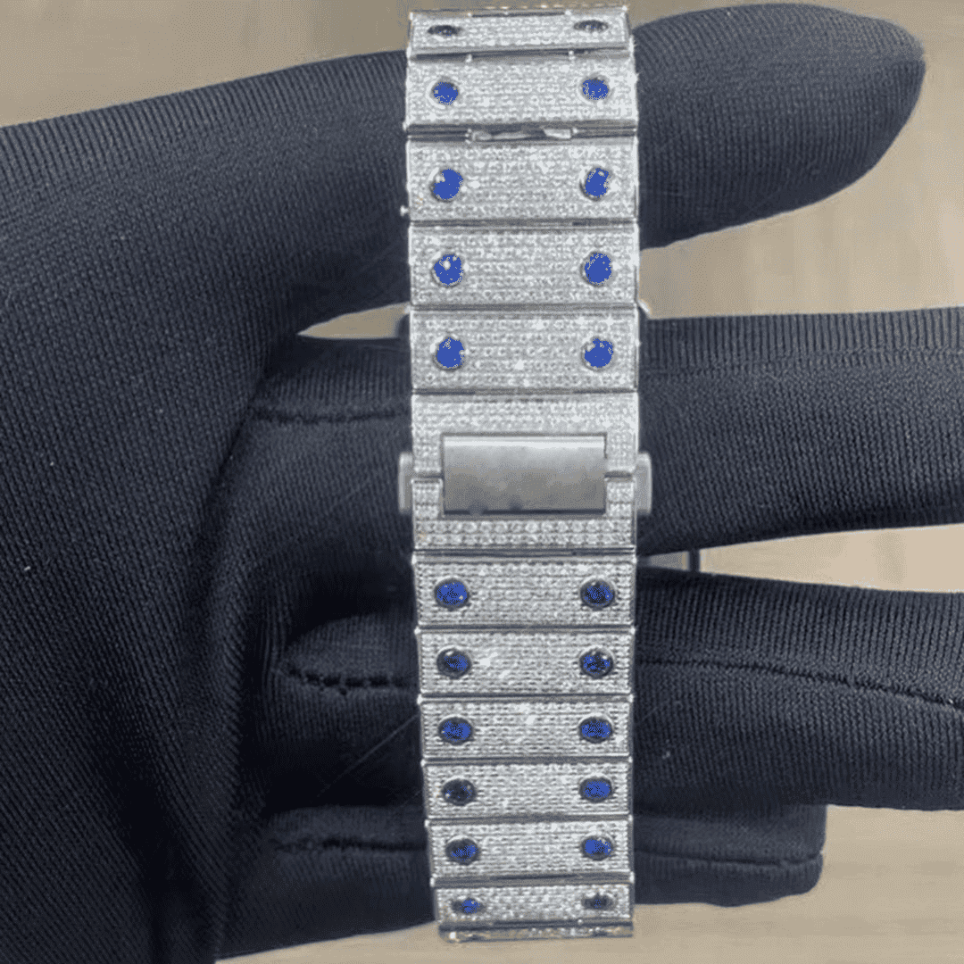 Diamond Moissanite Watch Full Iced Out Luxury Timepiece 6 Diamond Moissanite Watch Full Iced Out Luxury Timepiece - Image 6