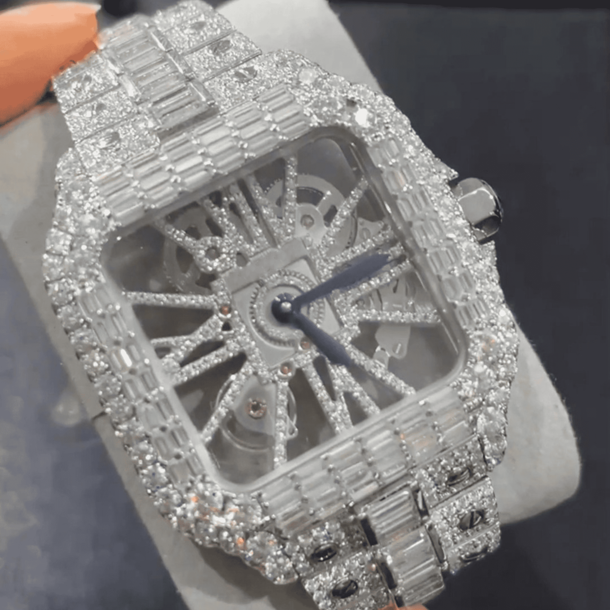 Men's 14K White Gold Plated 44MM Watch 1 Men's 14K White Gold Plated 44MM Watch