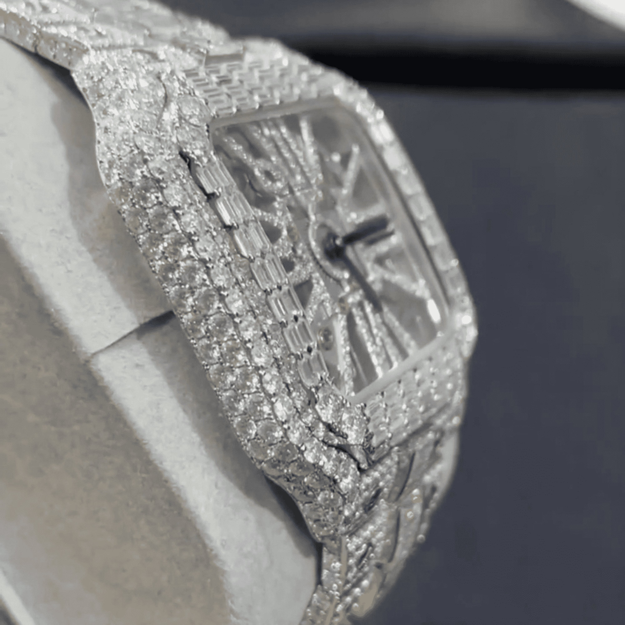 Men's 14K White Gold Plated 44MM Watch 3 Men's 14K White Gold Plated 44MM Watch - Image 3