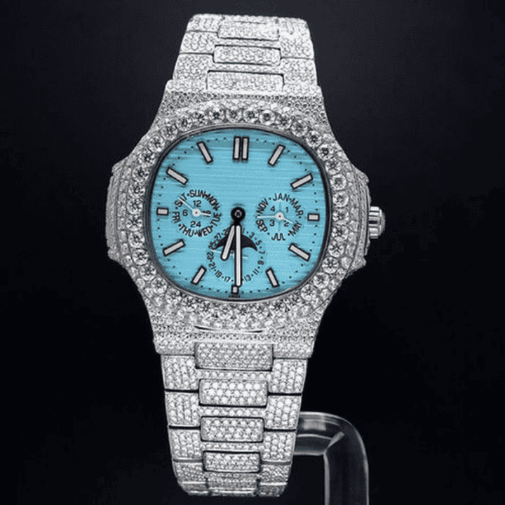 Moissanite Watches Premium Iced Sparkle for Men & Women 1 Moissanite Watches Premium Iced Sparkle for Men & Women