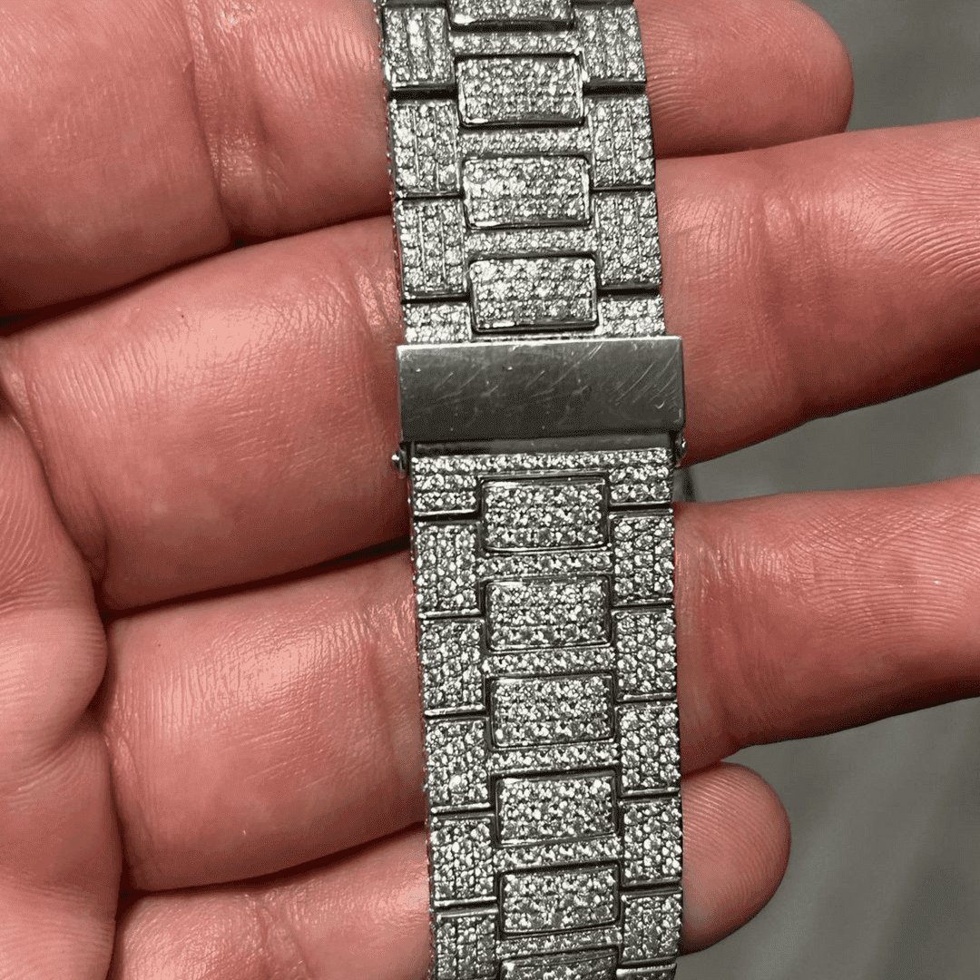 Classic Moissanite Diamond Iced Out Watch 3 Classic Moissanite Diamond Iced Out Watch - Image 3