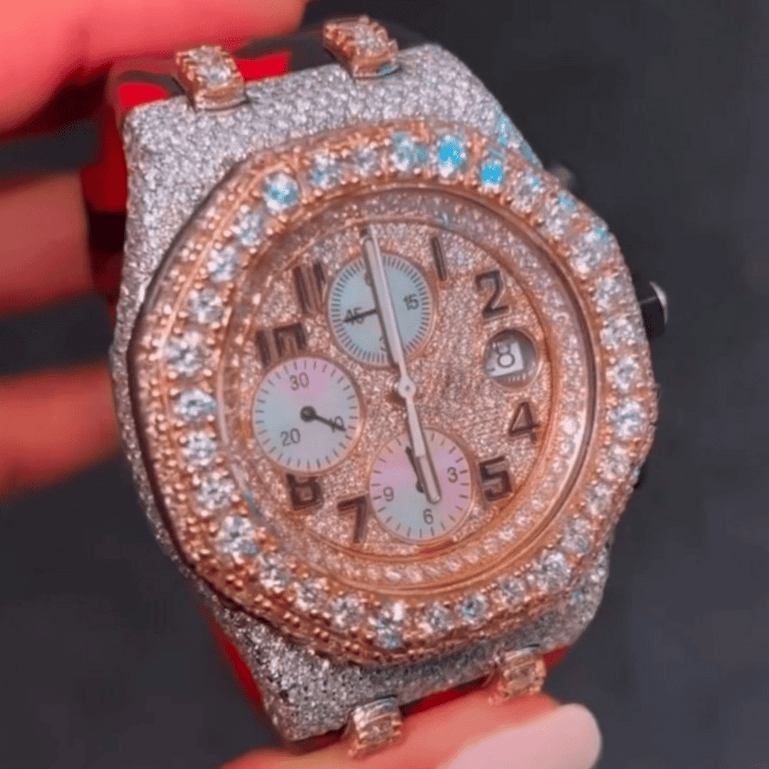 Iced-Out Bust Down VVS Moissanite Fashionable Watch 6 Iced-Out Bust Down VVS Moissanite Fashionable Watch - Image 6