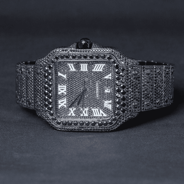 Heavy Shine Bust Down Iced Out Watches, Moissanite Watches 1 Heavy Shine Bust Down Iced Out Watches, Moissanite Watches