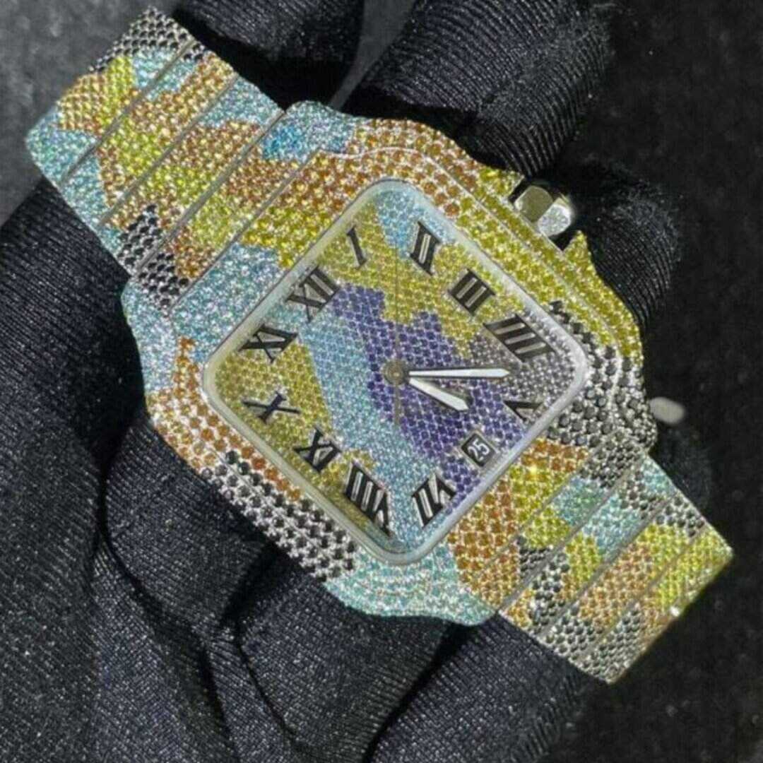 Full Stone Moissanite Watch for Modern Fashion 1 Full Stone Moissanite Watch for Modern Fashion