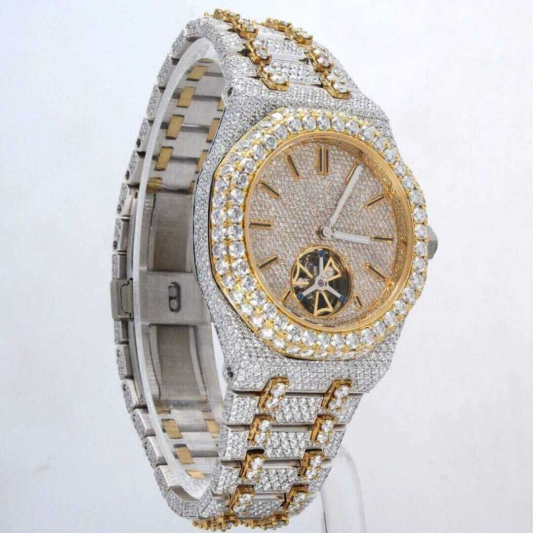 44MM Men’s White Gold Iced Out Watch | Luxury Shine 6 44MM Men’s White Gold Iced Out Watch | Luxury Shine - Image 6