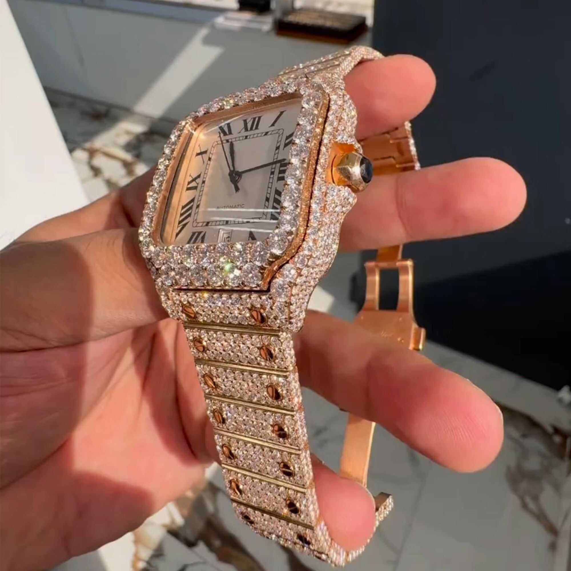 Iced Out Moissanite Watches with Full Stainless Steel Design 2 Iced Out Moissanite Watches with Full Stainless Steel Design - Image 2