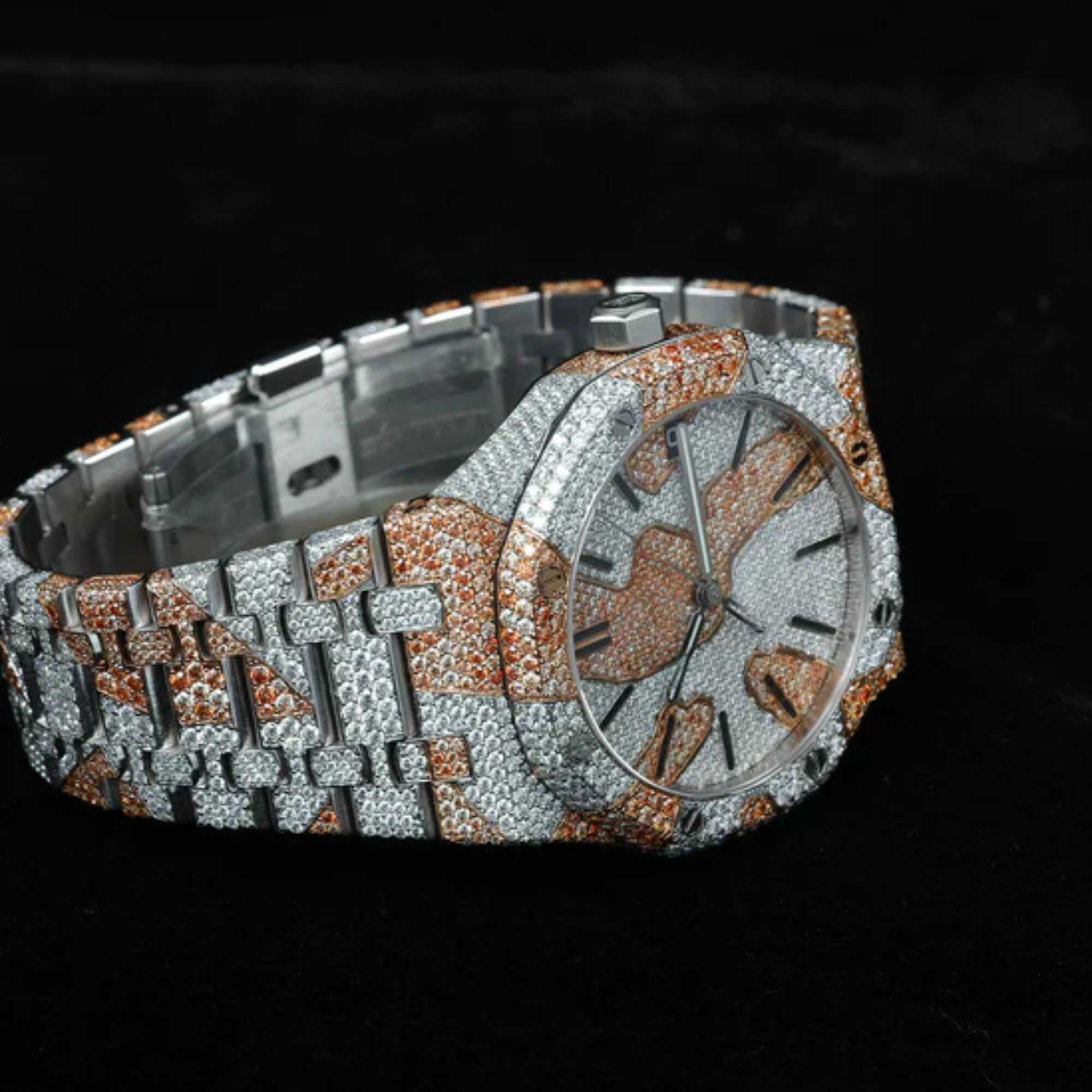 Iced Out Moissanite Watches with Minimalist Metal Bracelet 2 Iced Out Moissanite Watches with Minimalist Metal Bracelet - Image 2