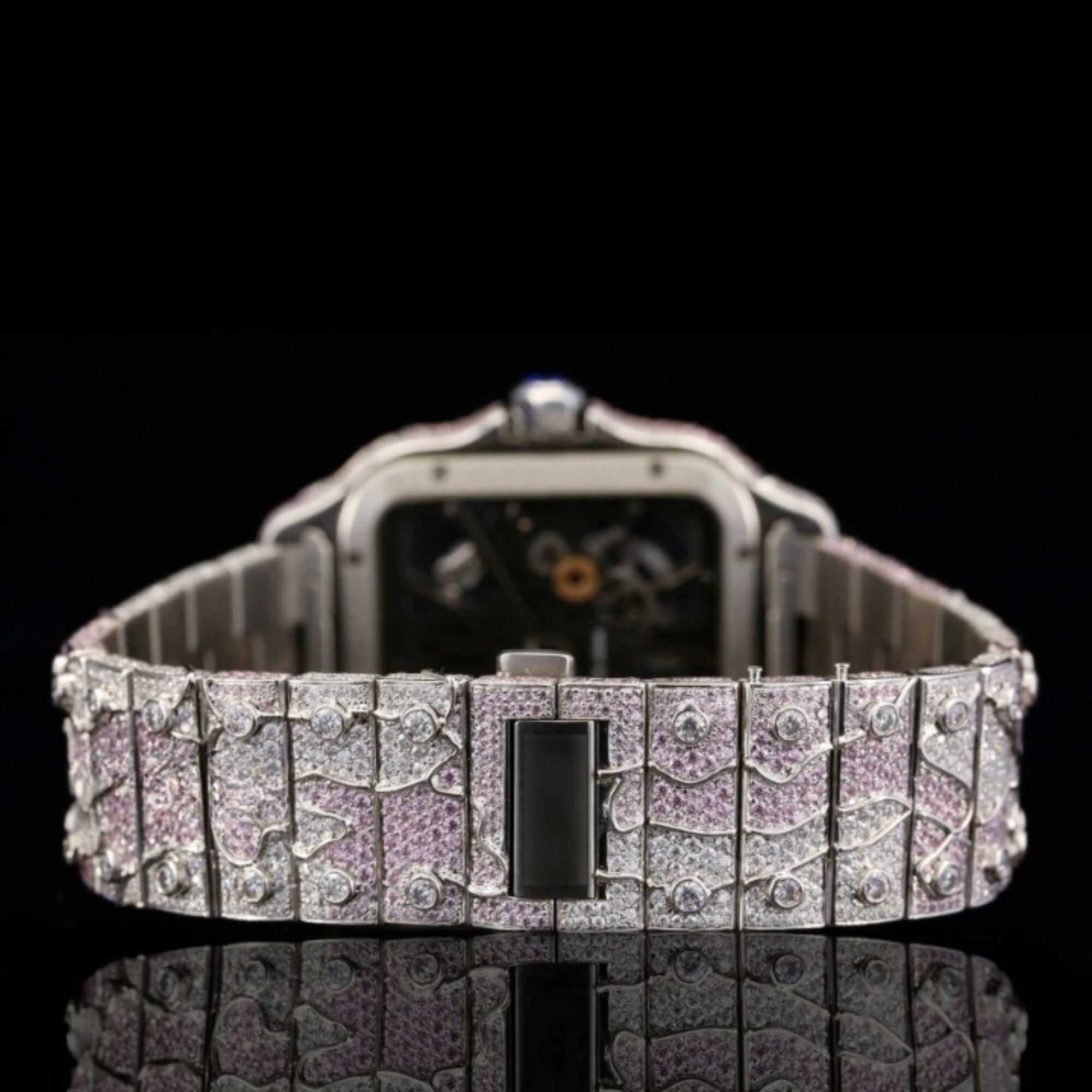 Elegant Moissanite Watches with Sleek Stainless Steel Strap 4 Elegant Moissanite Watches with Sleek Stainless Steel Strap - Image 4