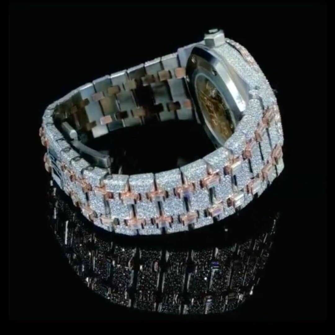 Bust Down Moissanite Watch – Hip Hop Iced Out Style 7 Bust Down Moissanite Watch – Hip Hop Iced Out Style - Image 7