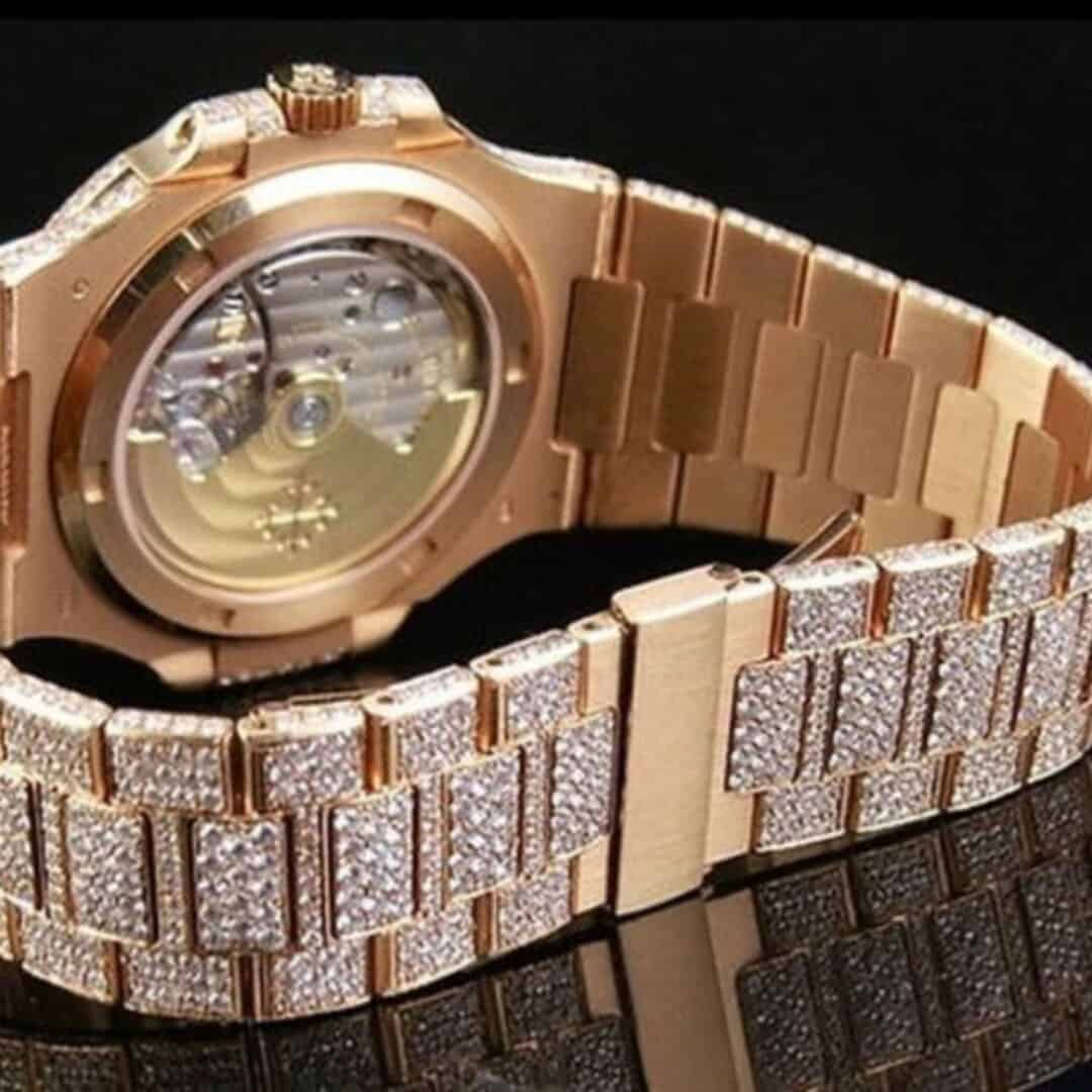 Stainless Steel Fully Flooded Luxury Watch for Wedding 2 Stainless Steel Fully Flooded Luxury Watch for Wedding - Image 2
