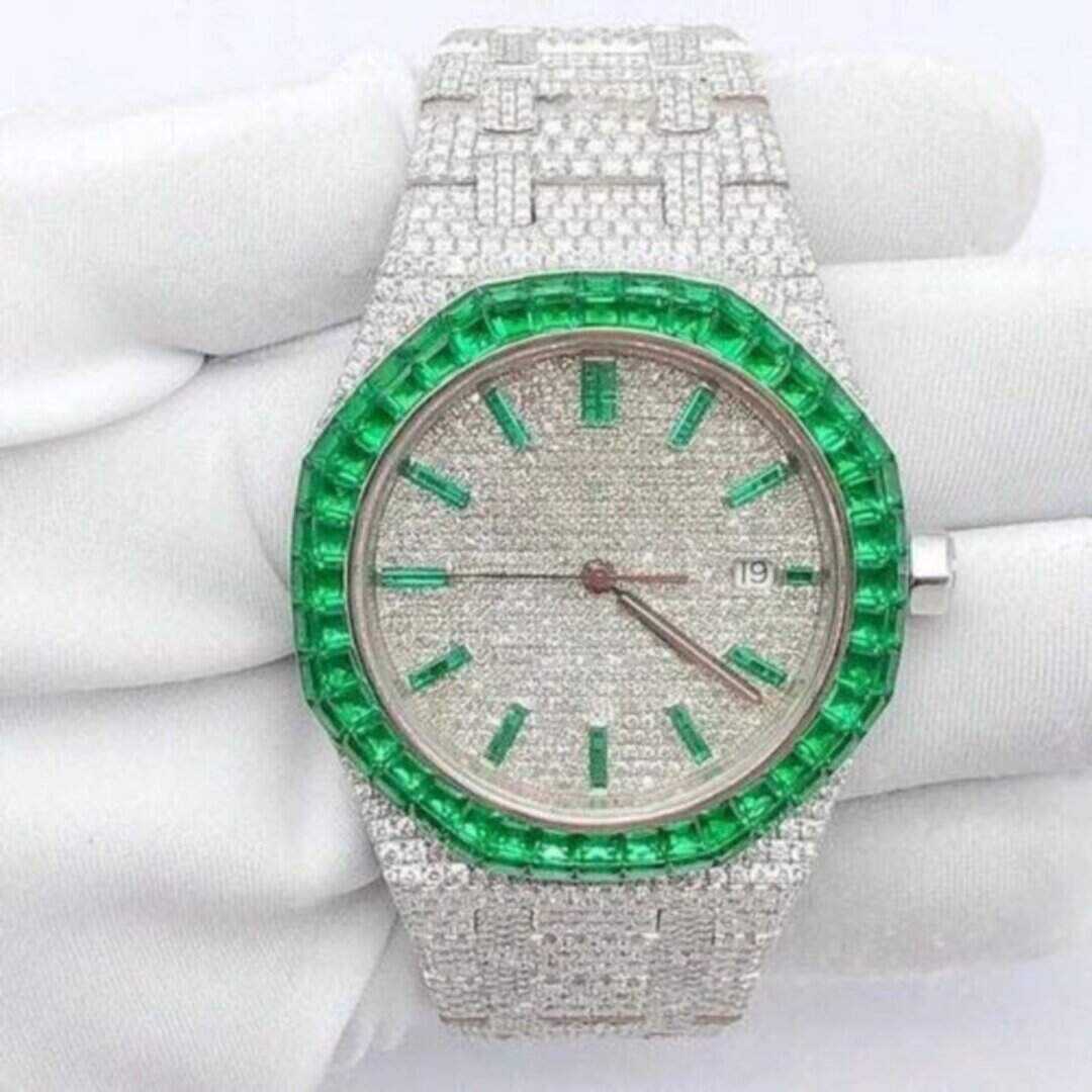 Moissanite Diamond Chronograph Watch for Daily Style 3 Moissanite Diamond Chronograph Watch for Daily Style - Image 3