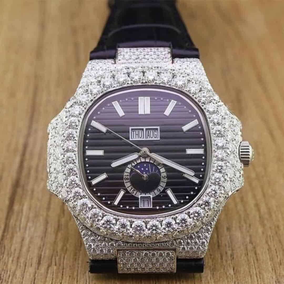 Bust Down VVS Moissanite Chronograph Watch for Men 7 Bust Down VVS Moissanite Chronograph Watch for Men - Image 7