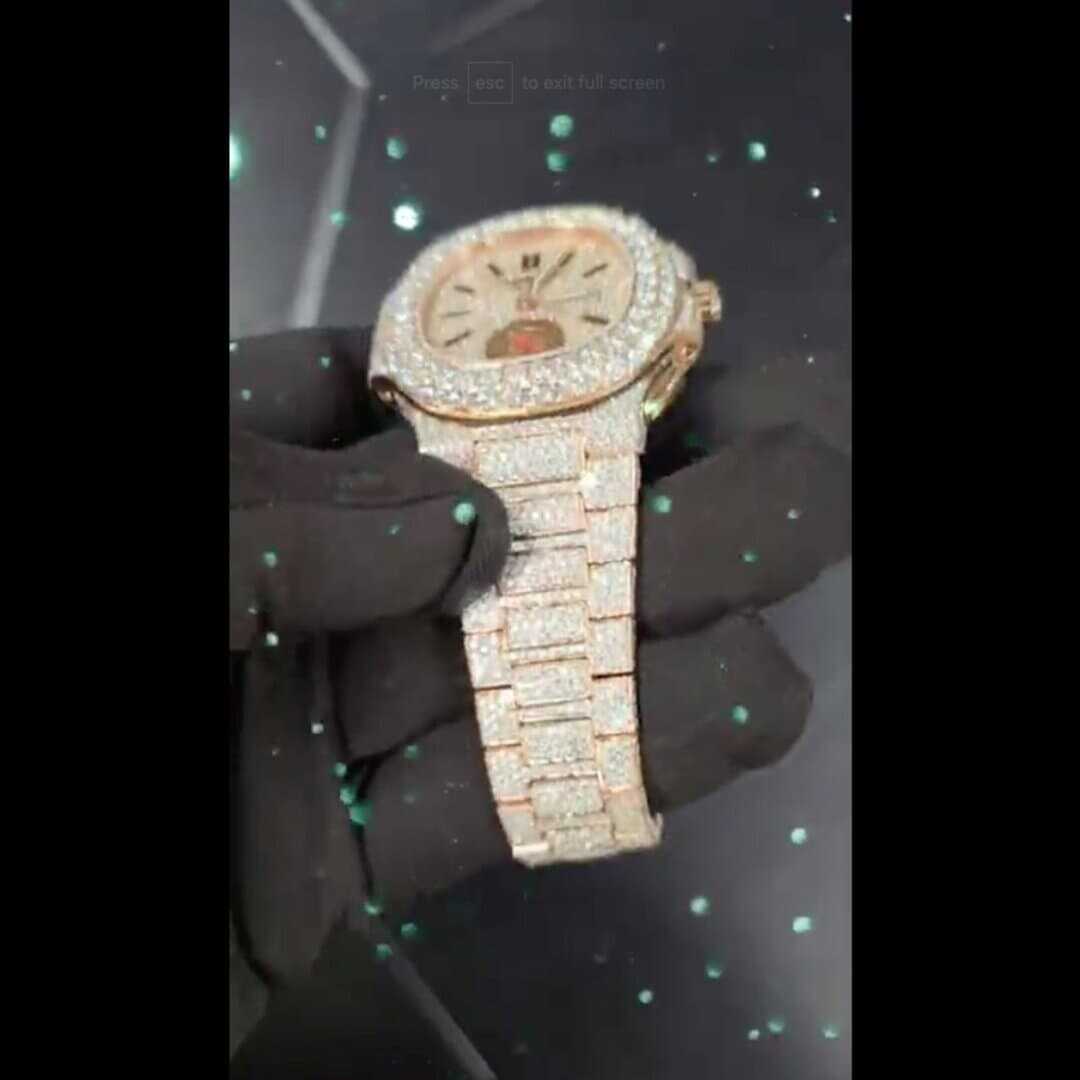 Ultimate Shine Iced Out Moissanite Watch for Men 3 Ultimate Shine Iced Out Moissanite Watch for Men - Image 3