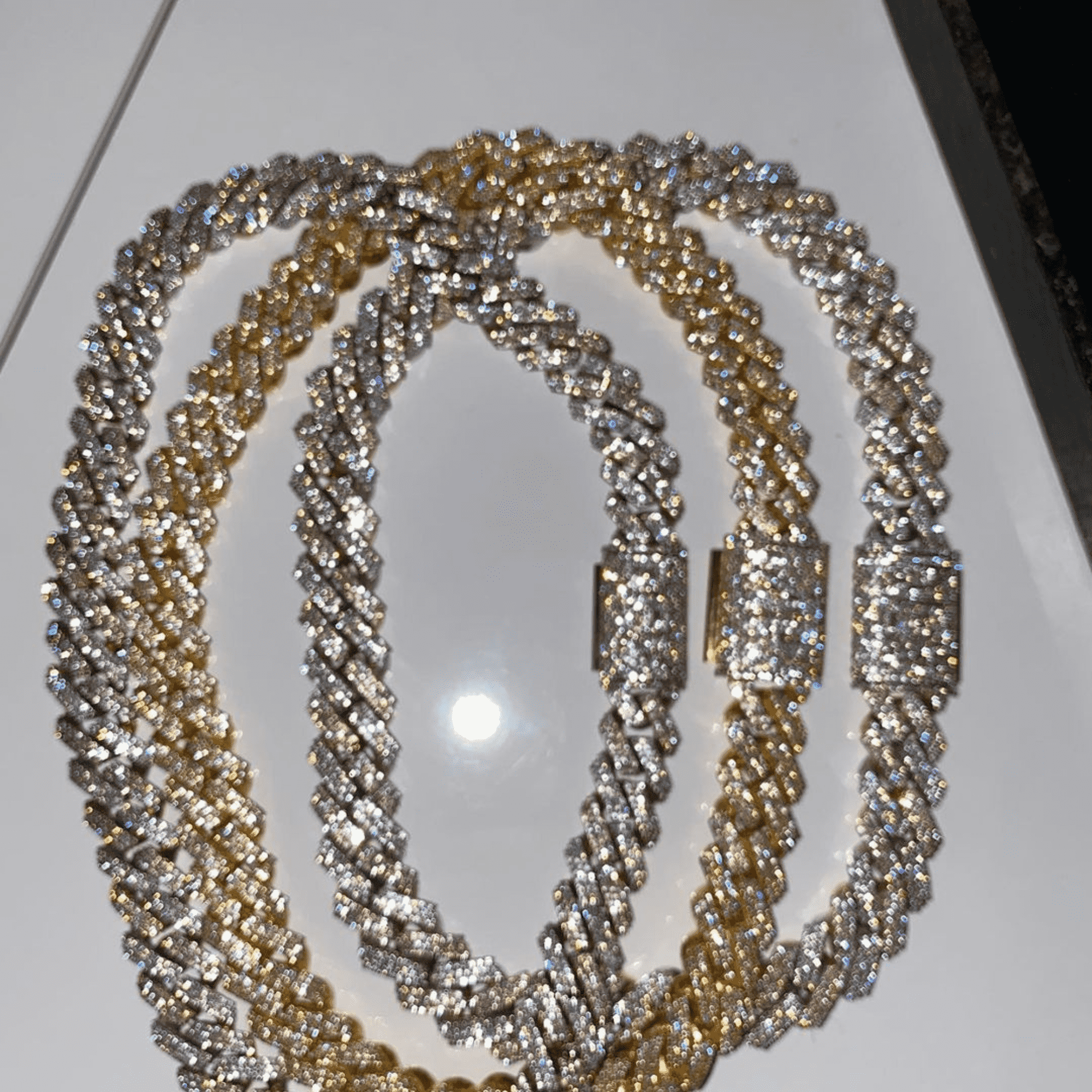 16mm Luxury Moissanite Diamond Iced Out Cuban Link Chain for Men & Women 5 16mm Mens Silver Cuban Link Chain