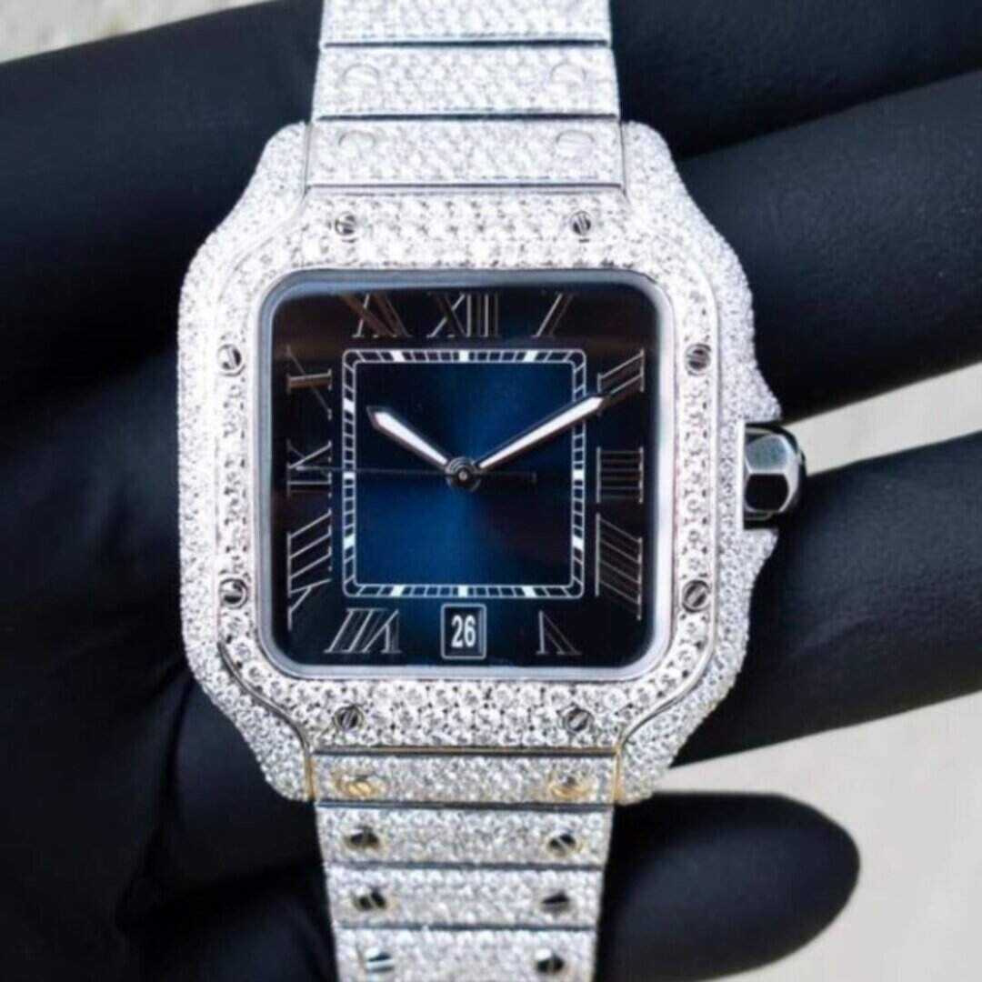 Luxury Moissanite Watch with Brilliant Iced Shine 1 Luxury Moissanite Watch with Brilliant Iced Shine