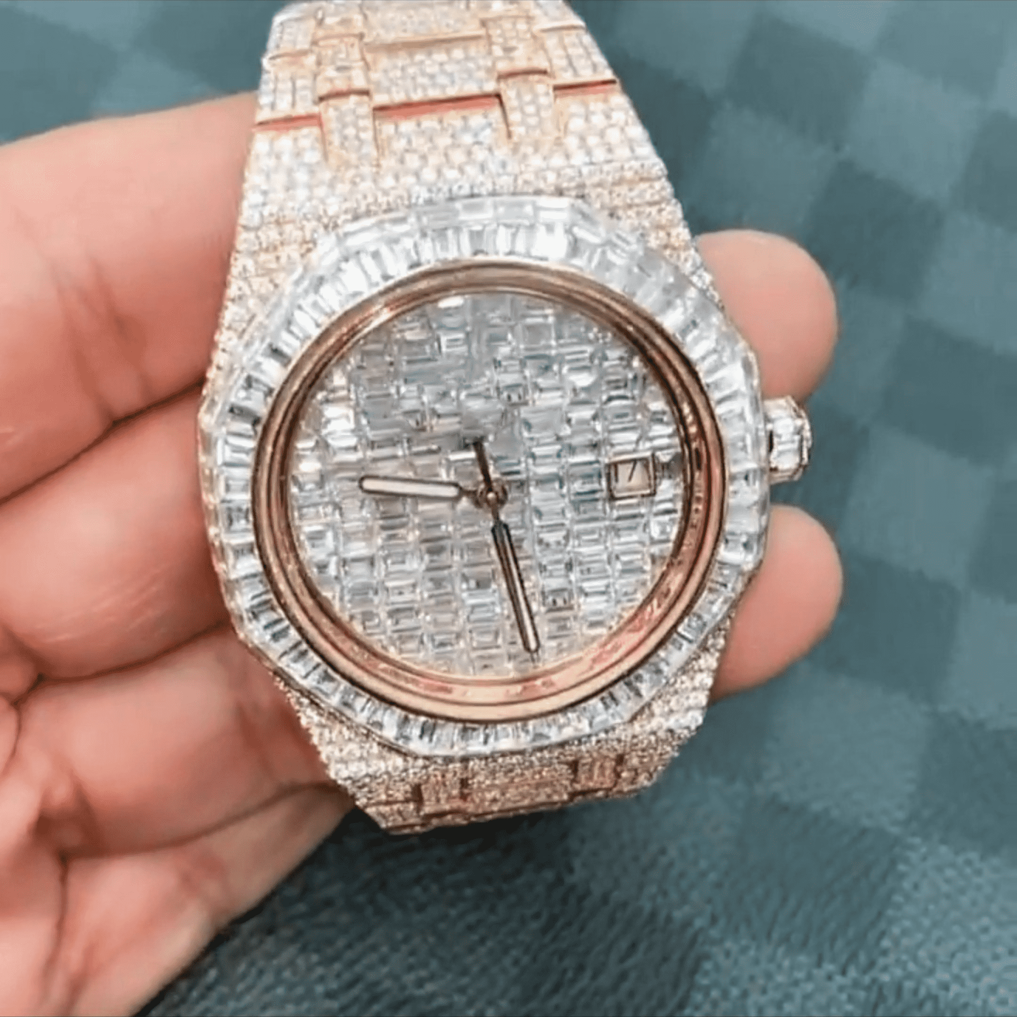 Stainless Steel Iced Out VVS Moissanite Men's Watch 2 Stainless Steel Iced Out VVS Moissanite Men's Watch - Image 2