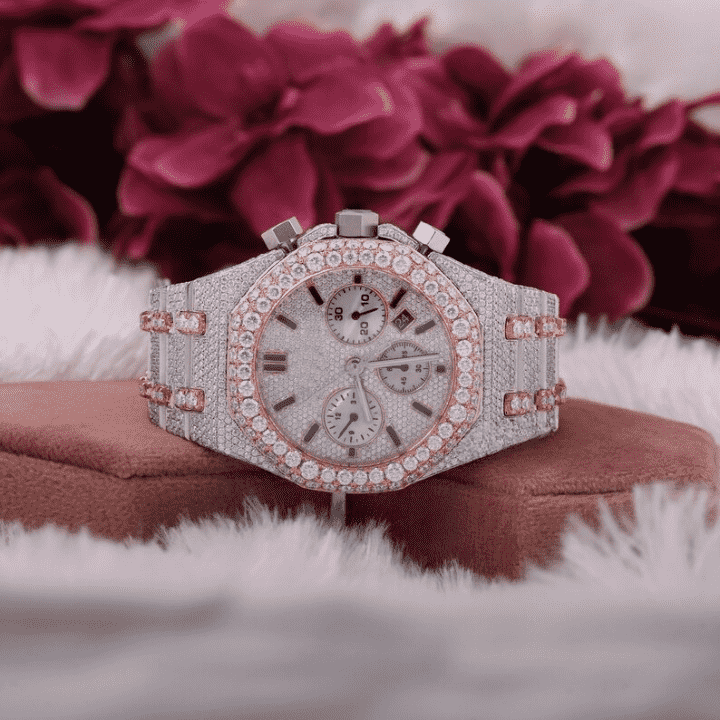 Luxury Moissanite Diamond Watch - Full Iced Out Watches 4 Luxury Moissanite Diamond Watch - Full Iced Out Watches - Image 4