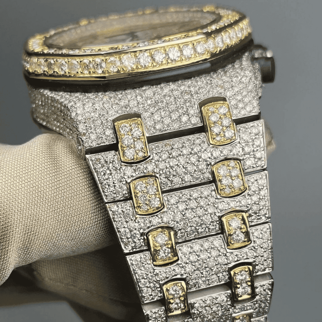 Iced Out Diamond Moissanite Watch 4 Iced Out Diamond Moissanite Watch - Image 4