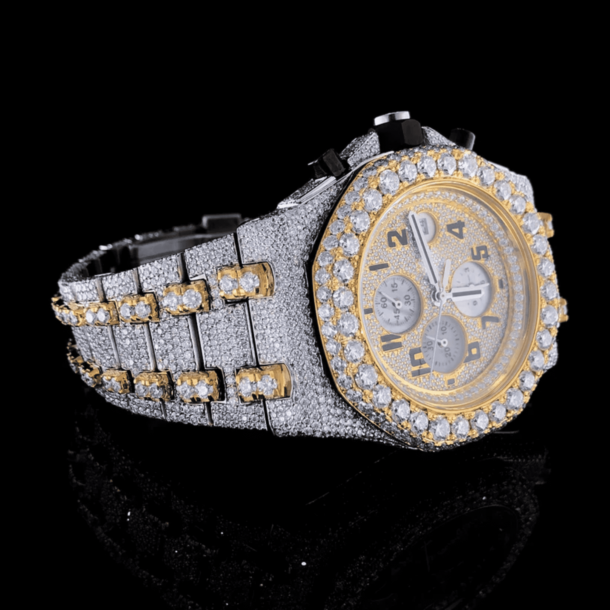 Moissanite Diamond Skeleton Watch with Complete Iced Out Shine 2 Moissanite Diamond Skeleton Watch with Complete Iced Out Shine - Image 2