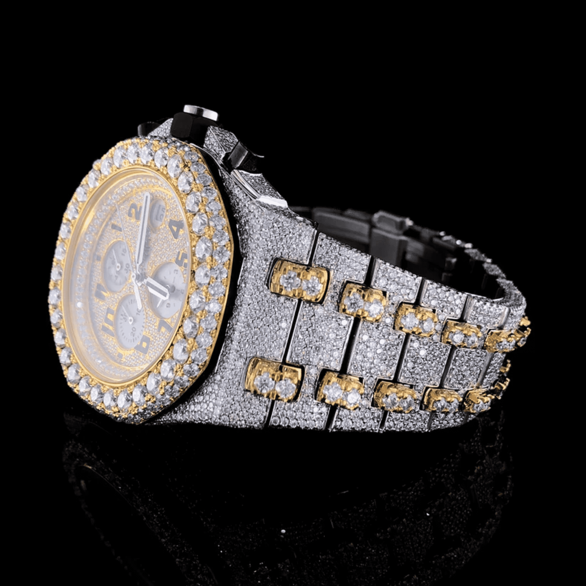 Moissanite Diamond Skeleton Watch with Complete Iced Out Shine 3 Moissanite Diamond Skeleton Watch with Complete Iced Out Shine - Image 3