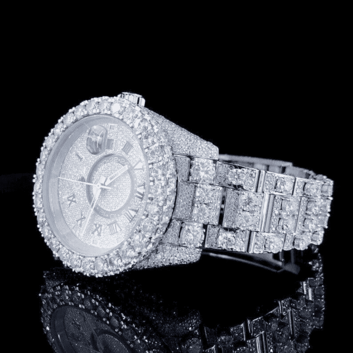 Full Shine Bust Down Iced Out Watches, Moissanite Watches 5 Full Shine Bust Down Iced Out Watches, Moissanite Watches - Image 5
