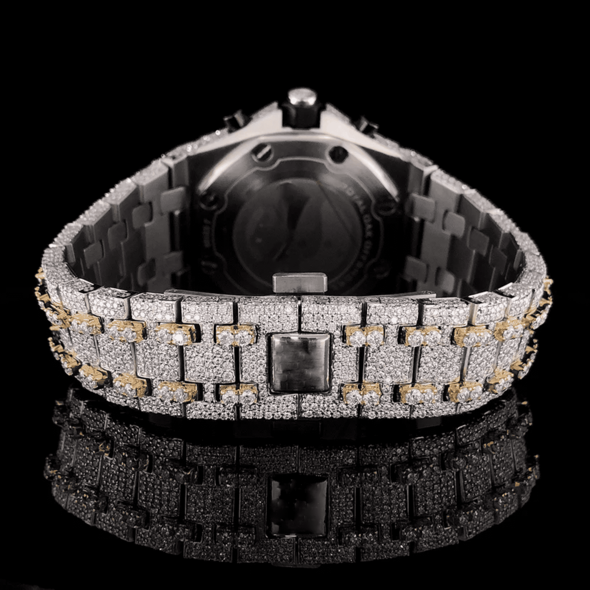Moissanite Diamond Skeleton Watch with Complete Iced Out Shine 4 Moissanite Diamond Skeleton Watch with Complete Iced Out Shine - Image 4