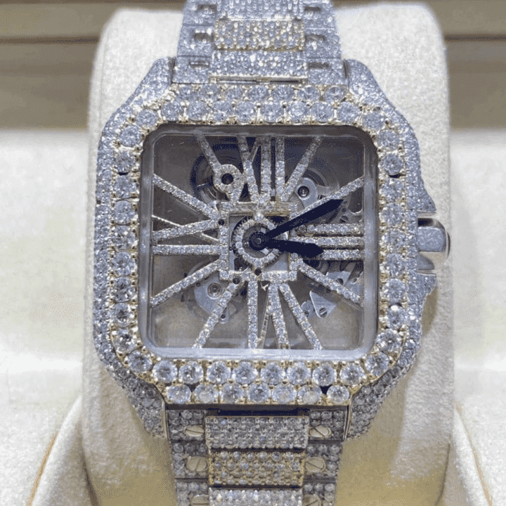 Elegant Moissanite Watches Iced Out with Minimalist Dial for Men & Women 1 Elegant Moissanite Watches Iced Out with Minimalist Dial for Men & Women