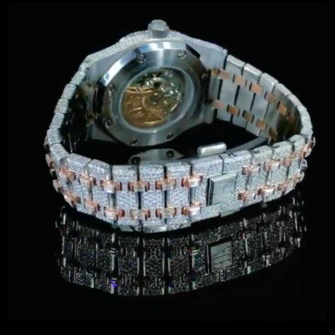 Bust Down Moissanite Watch – Hip Hop Iced Out Style 8 Bust Down Moissanite Watch – Hip Hop Iced Out Style - Image 8