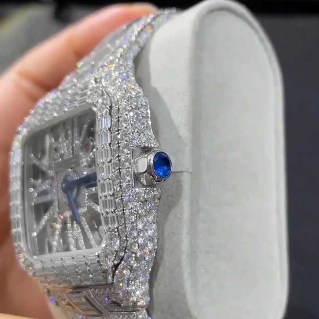Bust Down Moissanite Watch with Premium Shine 4 Bust Down Moissanite Watch with Premium Shine - Image 4